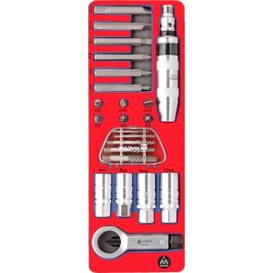 Набор демонтажный с ударной отвёрткой, ложемент, 24 предмета, МАСТАК, 5-19424
