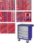 Набор инструментов "ЛИДЕР" в синей тележке 270 предметов МАСТАК 52-06270B